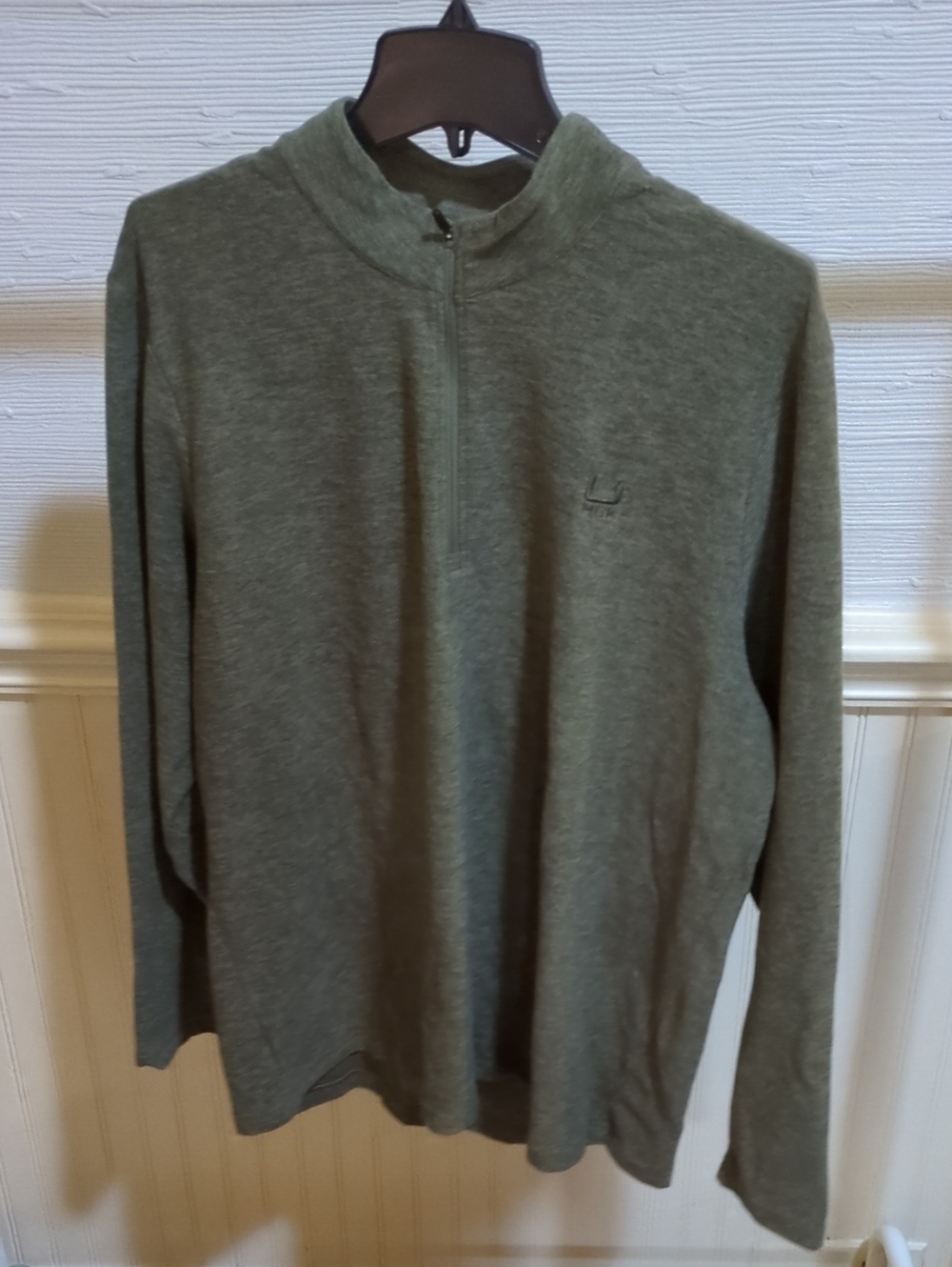 Huk Men's Olive Half-Zip Performance Sweater Mens Large